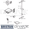 Bristan Artisan Evo Digital Shower Riser Part Dimensions